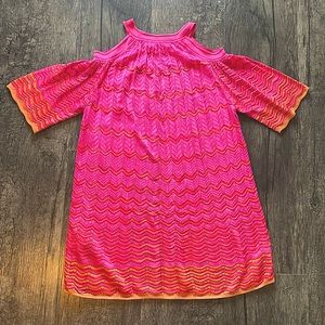 Pink Cold Shoulder M by Missoni Knit Top Mini Dress Size 10